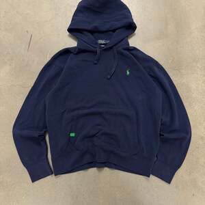 Polo Ralph Lauren Performance Hoodie Navy Green Pony Size L